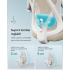 SONGMICS Scaun de birou ergonomic reglabil cu suport lombar si tetiera, maxim 120 kg, 70x70x125 cm, bej cappuccino [7]