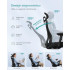 SONGMICS Scaun de birou ergonomic cu tetiera reglabila, suport lombar ajustabil, maxim 150 kg, 70x70x113-130 cm, negru [5]