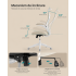 SONGMICS Scaun birou ergonomic cu tetiera, suport lombar, brate rabatabile, maxim 150 kg, 71x71x119 cm, cappuccino bej [4]