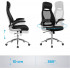 SONGMICS Scaun de birou ergonomic cu tetiera si brate rabatabile, spatar mesh, maxim 120 kg, 68x116-126 cm, negru [7]