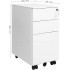 SONGMICS Dulap mobil tip rollbox pentru birouri, 3 sertare pentru documente A4, otel, 30x45x60 cm, alb [2]