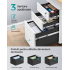 SONGMICS Dulap mobil de birou cu 3 sertare metalice pentru documente si dosare, incuietoare pentru blocarea sertarelor, roti cu frana pentru mobilitat [3]