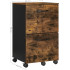 VASAGLE Dulap birou tip rollbox cu 2 sertare pentru documente A4, cu roti, stil industrial, 42x40x70 cm, maro rustic [8]