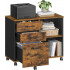 VASAGLE Dulap mobil tip rollbox pentru birouri, sertar cu sina suport dosare, stil industrial, 40x80x66 cm, maro rustic [2]