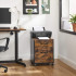VASAGLE Dulap mobil tip rollbox pentru birouri, cu 2 sertare, stil industrial, 41x40x55cm, maro rustic [8]