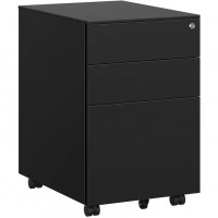 SONGMICS Dulap mobil tip rollbox pentru birouri, din otel, sertar cu sina dosare A4, 39x52x60 cm, negru SONGMICS Dulap mobil tip rollbox pentru birouri, din otel, sertar cu sina dosare A4, 39x52x60 cm, negru