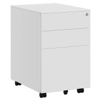 SONGMICS Dulap mobil tip rollbox pentru birouri, din otel, sertar cu sina dosare A4, 39x52x60 cm, alb SONGMICS Dulap mobil tip rollbox pentru birouri, din otel, sertar cu sina dosare A4, 39x52x60 cm, alb