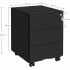 SONGMICS Dulap mobil rollbox pentru birouri, 3 sertare pentru documente, corp pre-asamblat, 45x39x54 cm, negru [2]