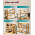 SONGMICS Raft de depozitare pe 2 niveluri, MDF, organizator de birou sau bucatarie, 42x18x43 cm, bej natural [3]