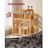 SONGMICS Raft de depozitare pe 2 niveluri, MDF, organizator de birou sau bucatarie, 42x18x43 cm, bej natural [6]