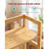 SONGMICS Raft de depozitare pe 2 niveluri, MDF, organizator de birou sau bucatarie, 42x18x43 cm, bej natural [7]