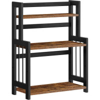 SONGMICS Etajera condimente 3 niveluri, raft bucatarie din bambus si PAL, 41x18x53 cm, maro rustic SONGMICS Etajera condimente 3 niveluri, raft bucatarie din bambus si PAL, 41x18x53 cm, maro rustic