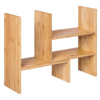 SONGMICS Organizator modular cu 3 forme de depozitare reglabile, din bambus, 65x15x40 cm, maro SONGMICS Organizator modular cu 3 forme de depozitare reglabile, din bambus, 65x15x40 cm, maro