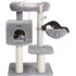 FEANDREA Ansamblu de joaca pentru pisici, tip copac, cu 2 culcusuri si ascunzatoare, 70x60x112cm, gri [5]