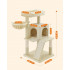 FEANDREA Ansamblu de joaca pisici, tip copac, 2 culcusuri, ascunzatoare, 48x48x96 cm, bej [6]
