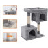 FEANDREA Ansamblu de joaca pentru pisici, plus si sisal, 2 ascunzatori si platforma mare, 60x40x84 cm, gri [2]