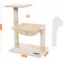 FEANDREA Ansamblu de joaca pisici, tip copac, cu hamac si platforma, 50x36x70 cm, bej [3]