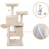FEANDREA Ansamblu de joaca pentru pisici 152 cm cu stalpi sisal, 2 casute, cos plus si platforme, bej [2]