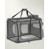FEANDREA Geanta transport animale de companie, pliabila, cu cadru metalic, saltea inclusa, marime L, 70x52x52 cm, gri [6]
