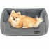FEANDREA Pat pentru caini, cu margini groase ridicate, antiderapant, husa detasabila, marime M, 70x55x21 cm, gri [2]