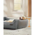FEANDREA Pat pentru caini, cu margini groase ridicate, antiderapant, husa detasabila, marime L, 90x75x25cm, gri [4]
