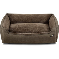 FEANDREA Pat pentru caini XL, husa detasabila si lavabila, margini inaltate, baza antiderapanta, 110x75x27 cm, maro