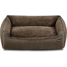 FEANDREA Pat pentru caini XL, husa detasabila si lavabila, margini inaltate, baza antiderapanta, 110x75x27 cm, maro