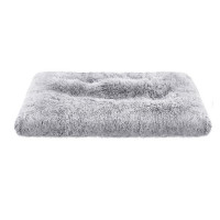 FEANDREA Pat pufos pentru caini de dimensiune mare, captuseala moale cu fir lung, lavabil la masina, 122x74 cm, gri deschis FEANDREA Pat pufos pentru caini de dimensiune mare, captuseala moale cu fir lung, lavabil la masina, 122x74 cm, gri deschis