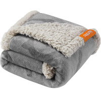FEANDREA Patura impermeabila pentru caini si pisici S, sherpa si flannel reversibila, lavabila, 73x63 cm, gri FEANDREA Patura impermeabila pentru caini si pisici S, sherpa si flannel reversibila, lavabila, 73x63 cm, gri