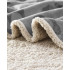 FEANDREA Patura impermeabila pentru caini si pisici S, sherpa si flannel reversibila, lavabila, 73x63 cm, gri [4]
