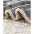 FEANDREA Patura impermeabila pentru caini si pisici L, sherpa si flannel reversibila, lavabila, 127x101 cm, gri [5]