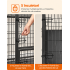 FEANDREA Cusca metalica pentru caini de 32-42 kg, structura din otel ranforsat, usa mare pentru acces, usa mica pentru hranire si deschidere superioar [7]