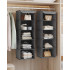 SONGMICS Set 2 bucati organizatoare suspendate pentru dulap, 5 rafturi, pliabil, 30x30x90 cm, gri [7]
