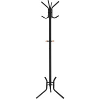 VASAGLE Cuier pentru haine, din otel, tip pom, cu 12 carlige, 176cm, negru