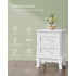 VASAGLE Set de 2 noptiere din MDF, cu sertare, 39x31x53 cm, alb [6]