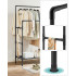SONGMICS Raft de haine din metal, cu 2 bare de haine si 1 raft, stil industrial, 45x83x157cm, negru [3]