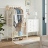 SONGMICS Raft de haine din metal, cu 2 bare de haine si 1 raft, maxim 70 kg, industrial, 45x83x157cm, alb [9]