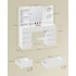 VASAGLE Masa de toaleta Kailyn cu oglinda LED, 9 sertare, MDF, 2 prize si porturi USB, 40x107x144 cm, alb [2]