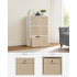 SONGMICS Set 6 cutii de depozitare, pliabile cu maner, material textil si oxford, 30x30x30 cm, bej [2]