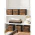 SONGMICS Set 6 cutii de depozitare, pliabile cu maner, material textil si oxford, 30x30x30 cm, maro rustic [4]
