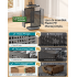 SONGMICS Cos de rufe 75 L pentru spatii mici, design ingust cu capac, ventilatie pentru circulatia aerului, 43x33x57 cm, gri inchis [4]