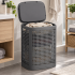 SONGMICS Cos de rufe 75 L pentru spatii mici, design ingust cu capac, ventilatie pentru circulatia aerului, 43x33x57 cm, gri inchis [7]