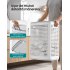 SONGMICS Cos de rufe 75 L pentru spatii mici, design ingust cu capac, ventilatie pentru circulatia aerului, 43x33x57 cm, alb [6]