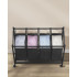 SONGMICS Cos de rufe mobil cu 4 saci detasabili cu manere, 180 litri, cadru metalic, 105x39x81 cm, negru [3]