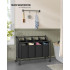 SONGMICS Cos de rufe mobil cu 4 saci detasabili cu manere, 180 litri, cadru metalic, 105x39x81 cm, negru [5]