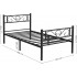 VASAGLE Cadru de pat metalic, pliabil rapid, pentru saltea 90x190 cm, stil industrial loft, 198x92x86 cm, negru [4]