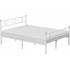 VASAGLE Cadru metalic de pat dublu, 140x190 cm, alb [12]