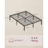 VASAGLE Cadru pat dublu 140x190 cm, structura metalica rezistenta 450 kg, cu spatiu de depozitare, negru [3]