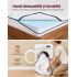 VASAGLE Saltea 140x200 cm cu 2 fete de dormit, spuma Memory Gel pentru adaptare la corp si spuma ferma de sustinere, 7 zone ergonomice, husa lavabila [5]