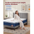 VASAGLE Saltea 140x200 cm cu arcuri individuale Pocket si spuma Memory Gel, sustinere 7 zone, mediu-ferma H3, alb [3]